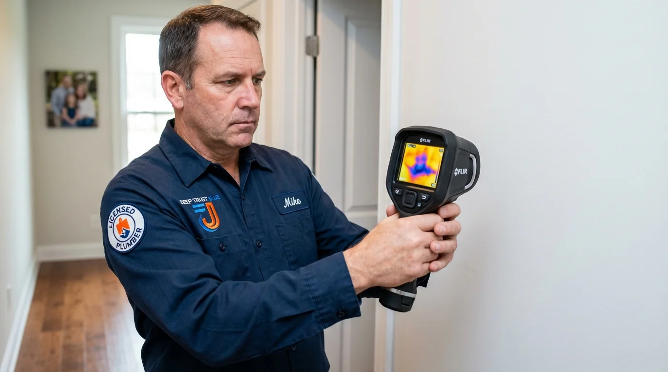 Thermal imaging leak detection by Johns Plumbing LLC in Nicollet